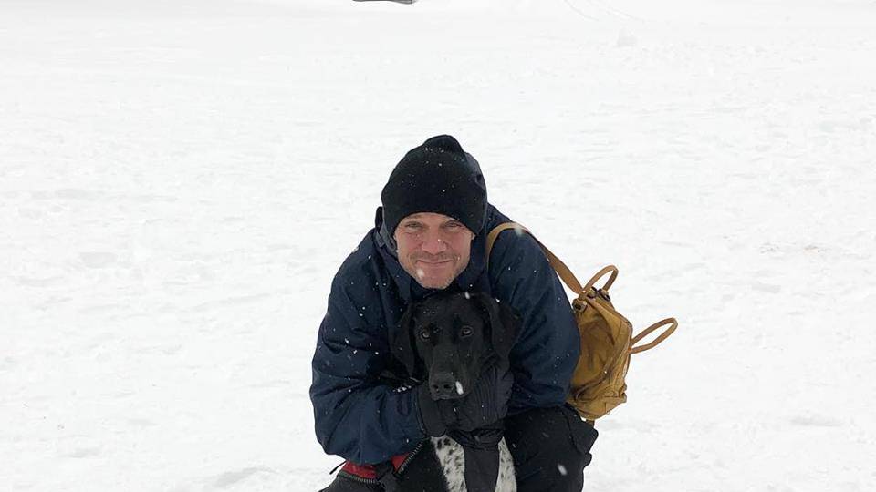 Matt on a winter hike